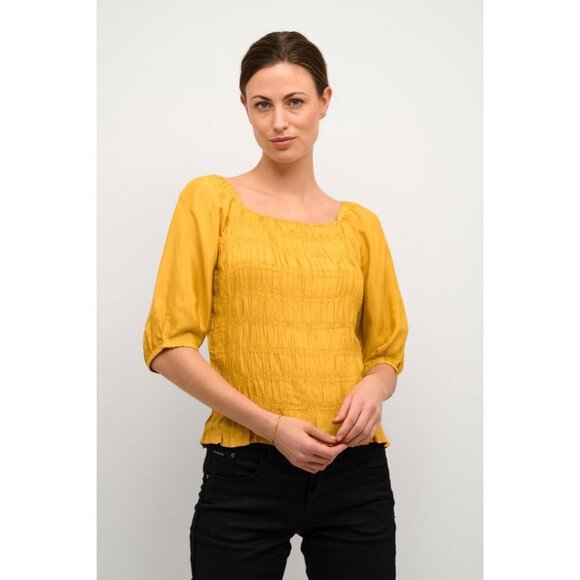 NWT CREAM Yellow Almas Blouse - Picture 4 of 11